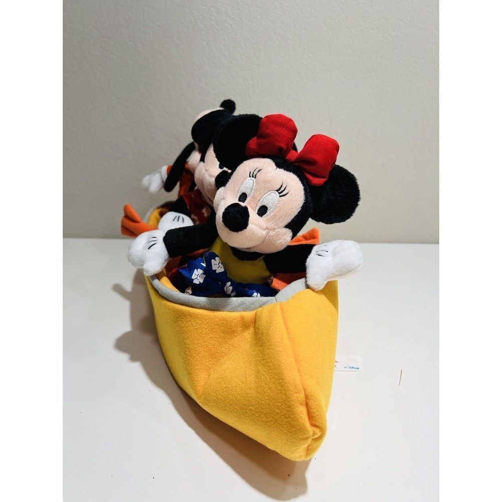 Disney Cruise Line Boat Set Minnie Mickey & Goofy Vintage Rare Yellow Plush - Picture 10 of 11